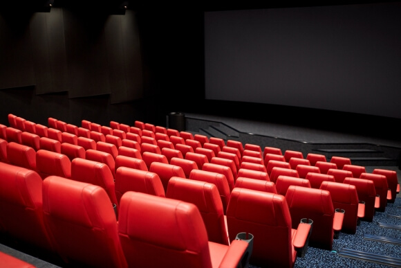 Clean Theater with Red Seats